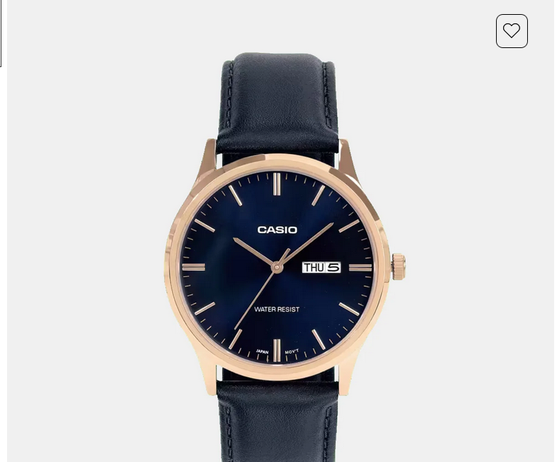 Men Quartz Blue Dial Analog Leather Watch A2516