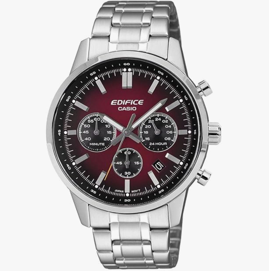 Casio Edifice EFR-575D-4ADF Analog Silver Watch Men (ED695)