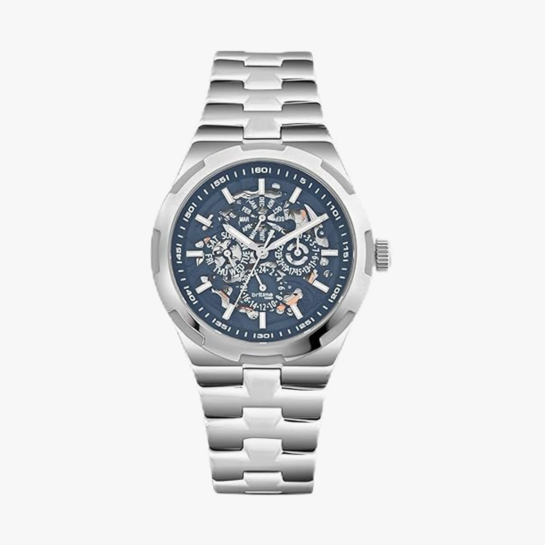 Atlas Men Automatic Blue Dial Multi-Function Steel Watch 815-M10501