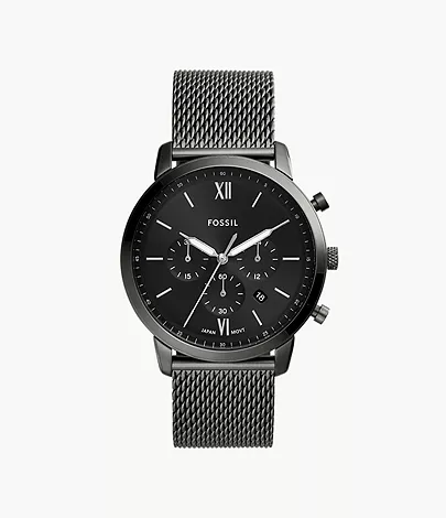 Neutra Chronograph Smoke Stainless Steel Mesh Watch