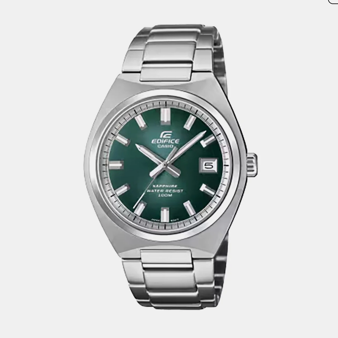 Edifice Men Quartz Green Dial Analog Stainless Steel Watch ED699