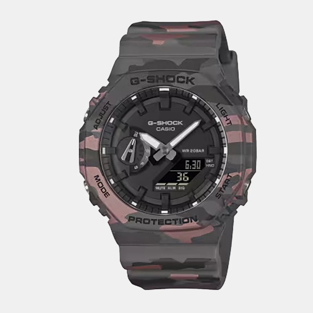 Men Quartz Black Dial Analog-Digital Resin Watch G1794