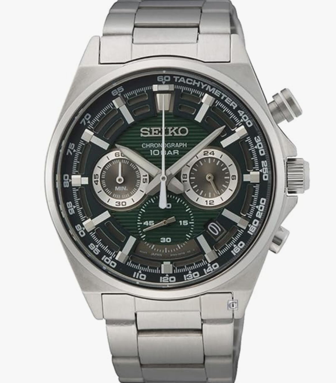 Seiko Men's Collection Analog Green Dial Watch-SSB405P1