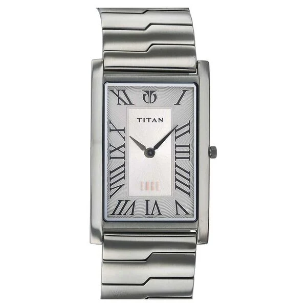 Titan Quartz Analog Silver Dial Watch for Men
