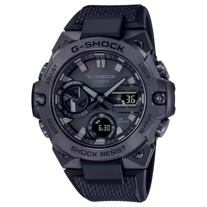 G-Shock Men  GST-B400BB-1ADR Black Ana-Digi Dial Black Resin Strap Watch