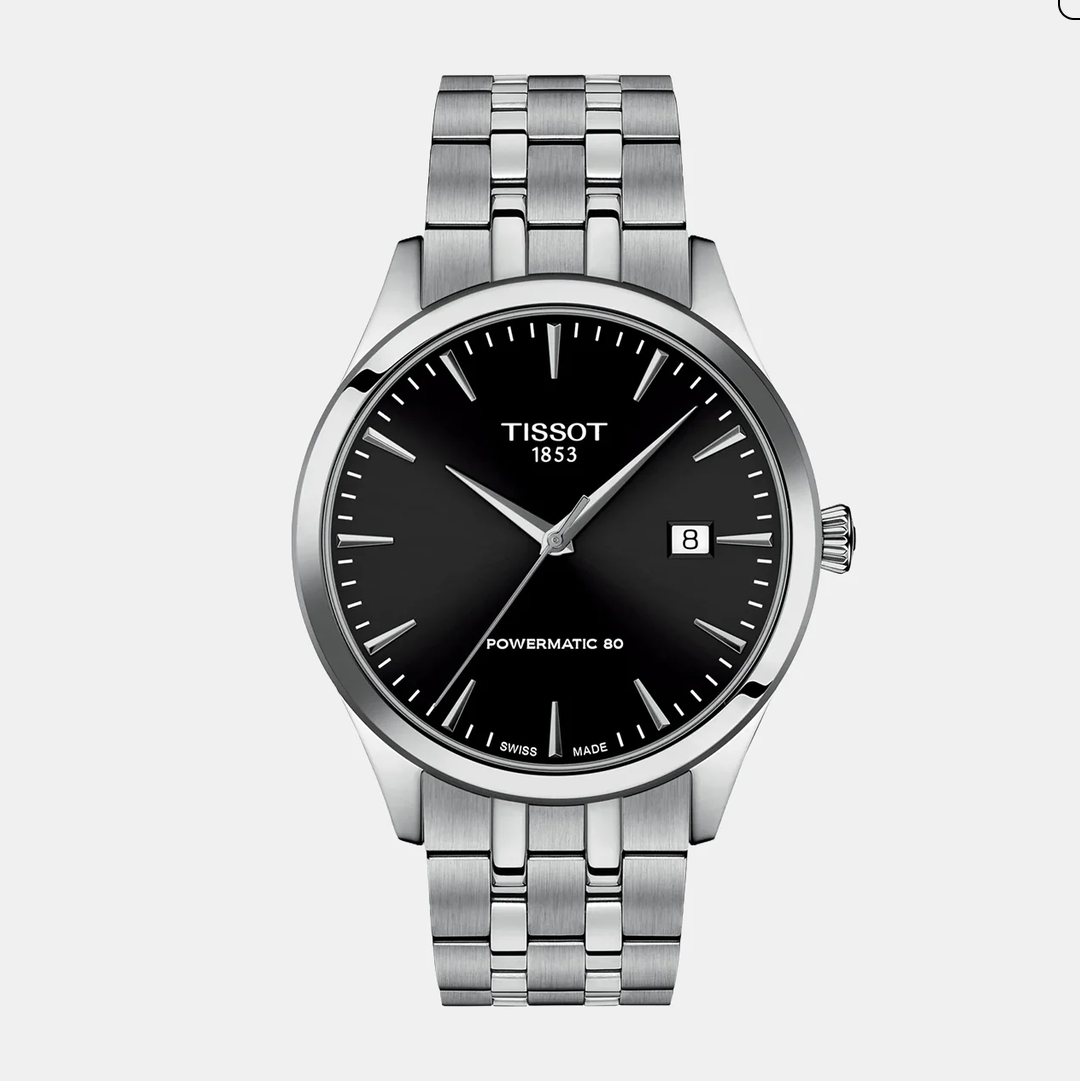 Classic Dream Men Automatic Black Dial Analog Stainless Steel Watch T1584071105100