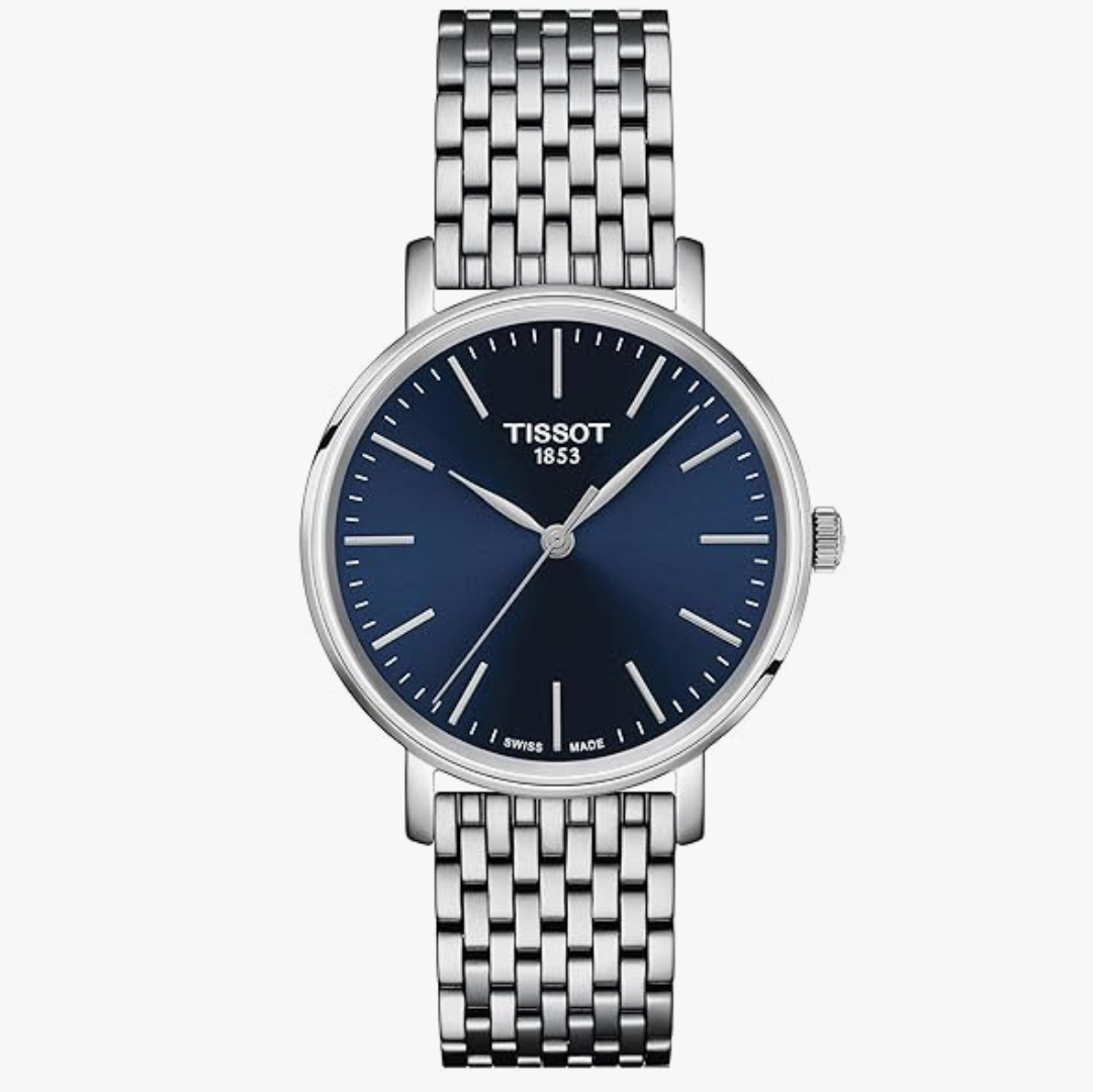 Everytime Unisex Quartz Blue Dial Analog Stainless steel Watch T1432101104100