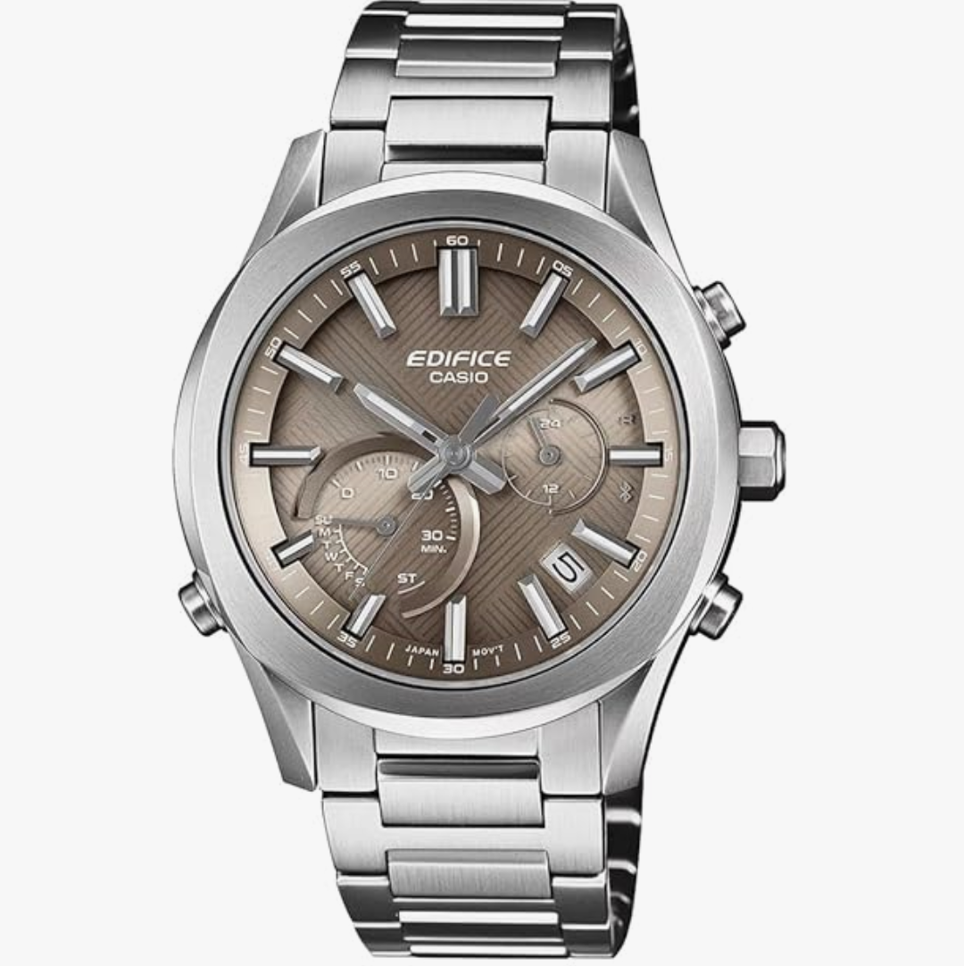 Edifice Men Quartz Brown Dial Chronograph Stainless Steel Watch ED710