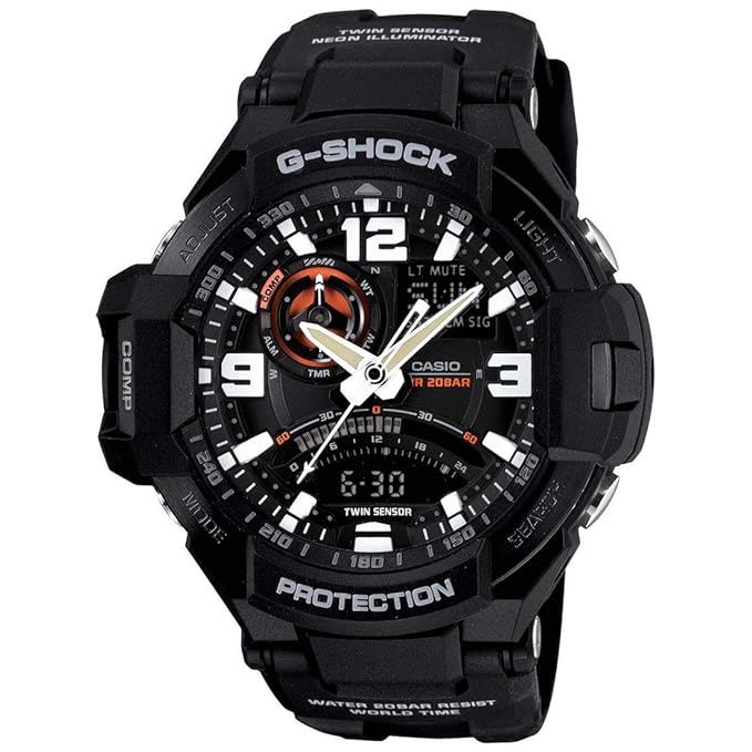 G-Shock GA-1000-1ADR Analog-Digital Black Dial Men Watch Black Resin Strap