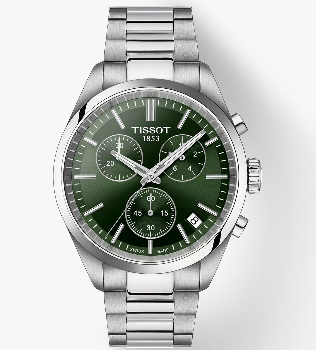 PR 100 Men Quartz Green Dial Chronograph Stainless Steel Watch T1504171109100