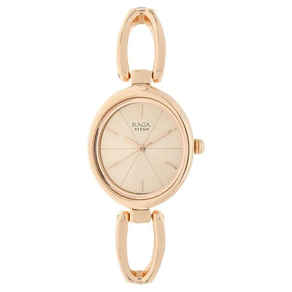 Titan Raga Viva Rose Gold Dial Women Watch With Metal Strap