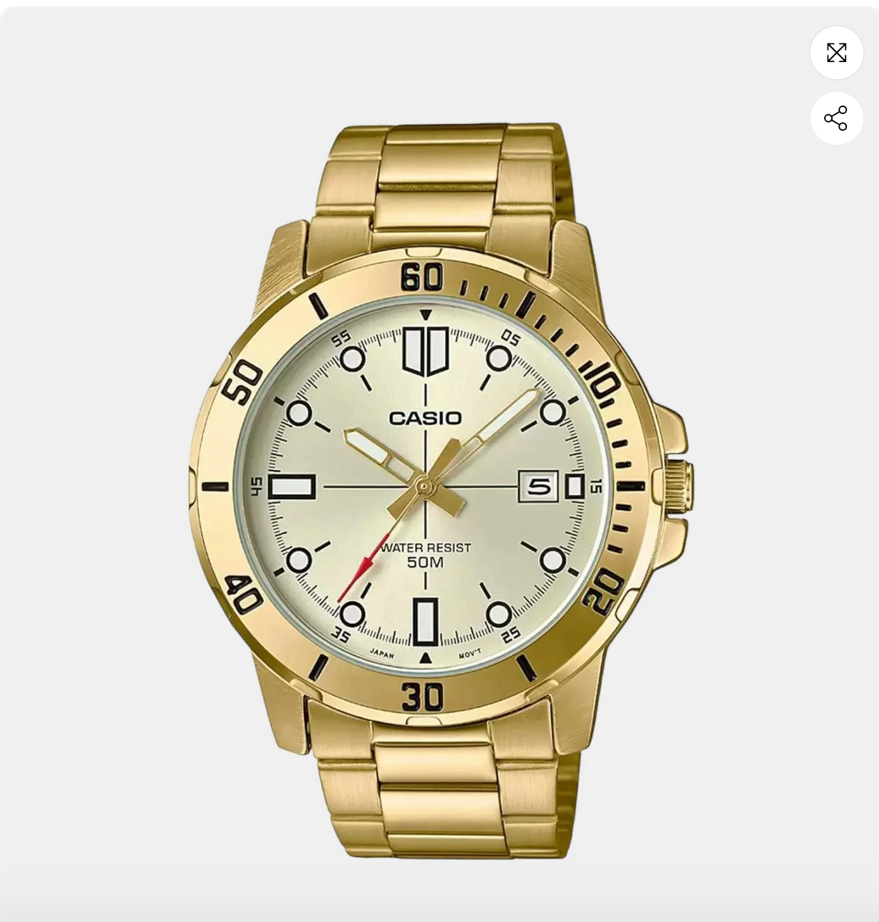 Enticer Men's Analog Stainless Steel Watch - MTP-VD01G-9EVUDF