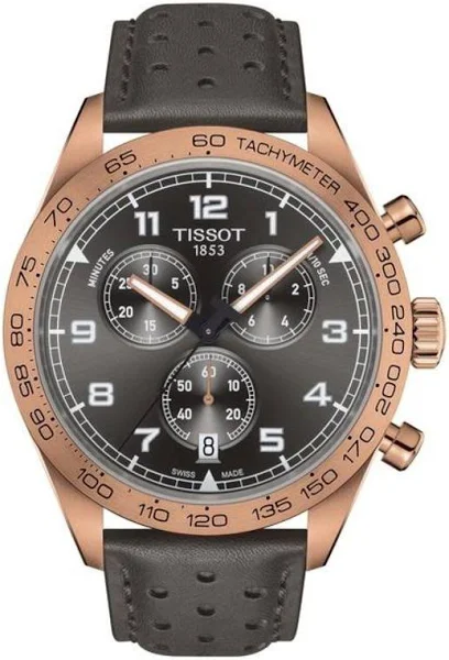 Tissot Mens PRS 516 Chronograph 316L Stainless Steel case with Rose Gold PVD Coating Quartz Watch