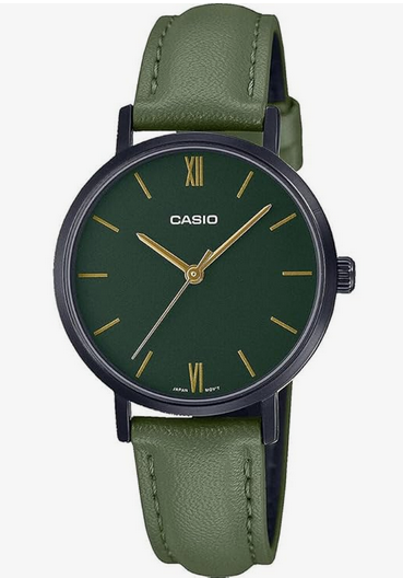 Casio Enticer Ladies Analog Green Dial Women LTP-VT02BL-3AUDF