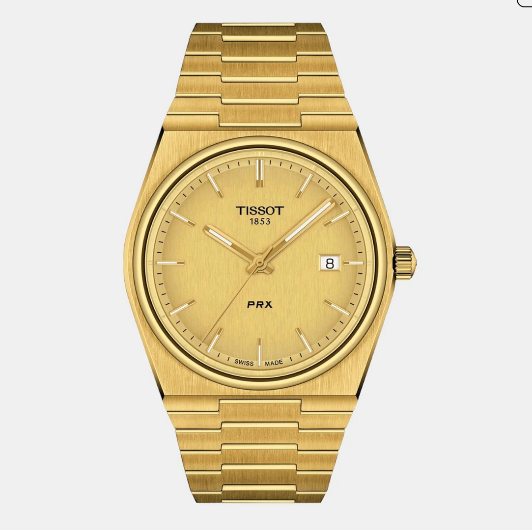 PRX Men Quartz Champagne Dial Analog Stainless Steel Watch T1374103302100