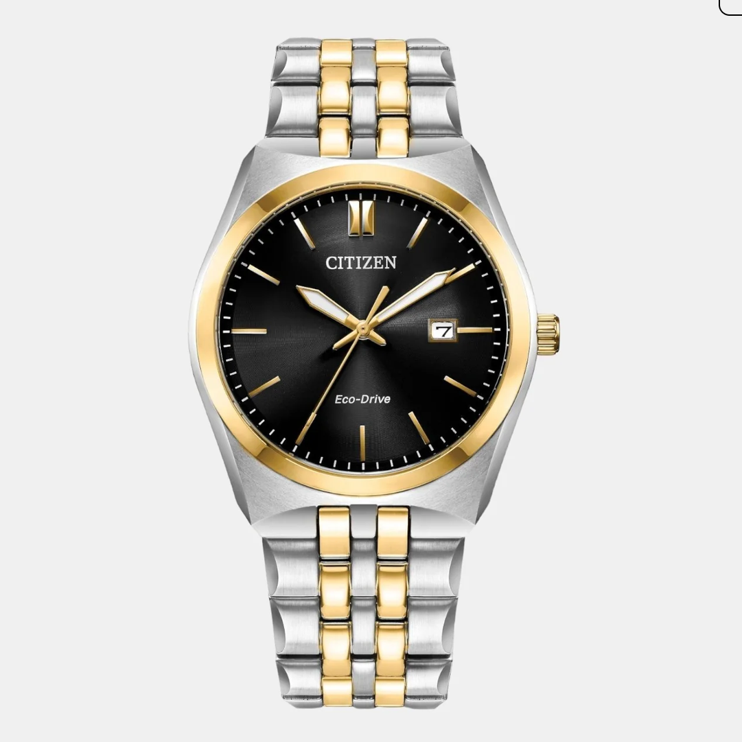 Corso Men Quartz Black Dial Analog Stainless Steel Watch BM7334-58E