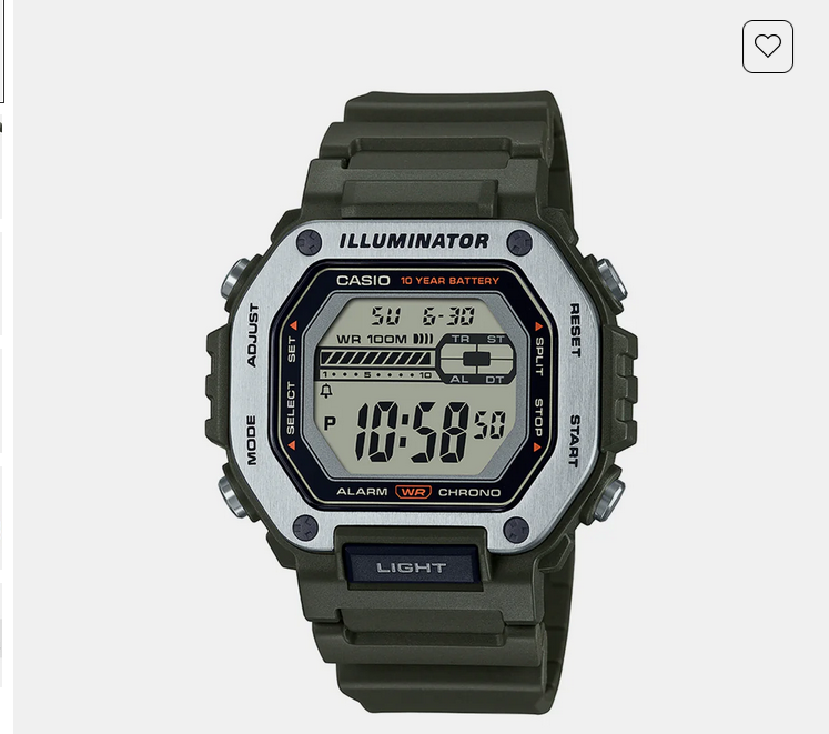 Youth Unisex Quartz Green Dial Digital Resin Watch D301