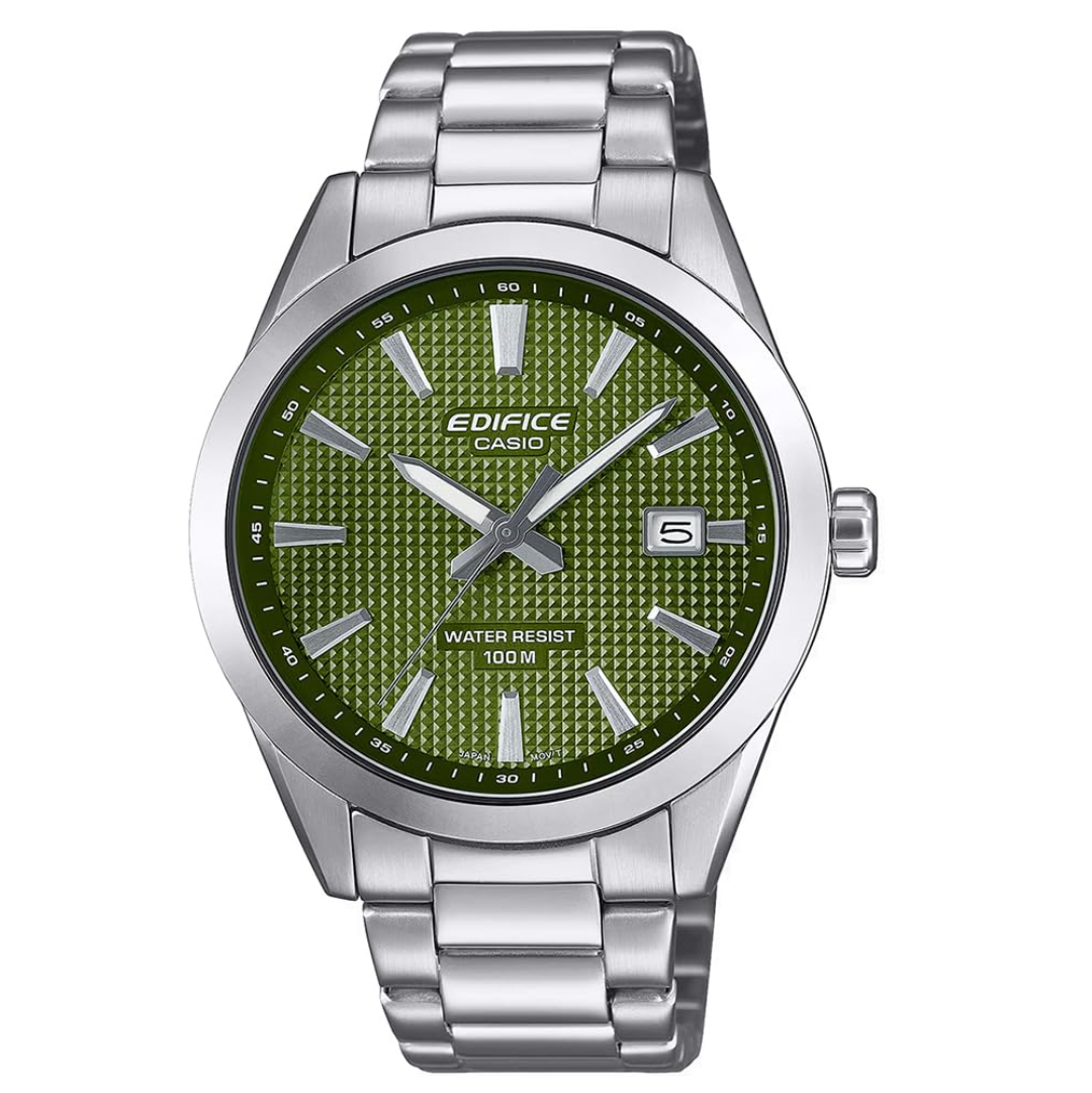 Edifice Men Quartz Green Dial Analog Stainless Steel Watch ED685