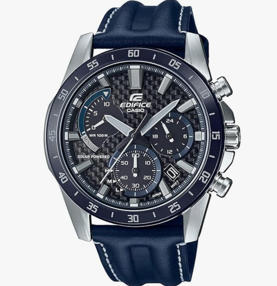 Casio Edifice Solar Chronograph Analog Black Dial Men's Watch - EQS-930BL-2AVUDF