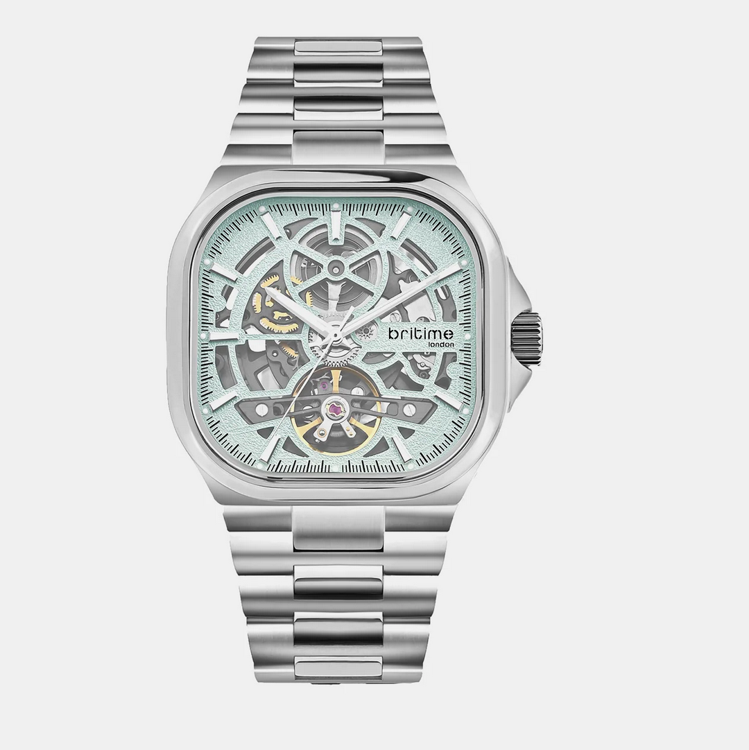 Monarch Men Automatic Blue Dial Analog Stainless Steel Watch 969-M11801