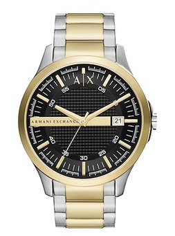 Armani Exchange Quartz 46 mm Black Dial Stainless Steel Analogue Wrist Watch for Men