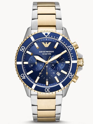 Emporio Armani Chronograph Two-Tone Stainless Steel Watch