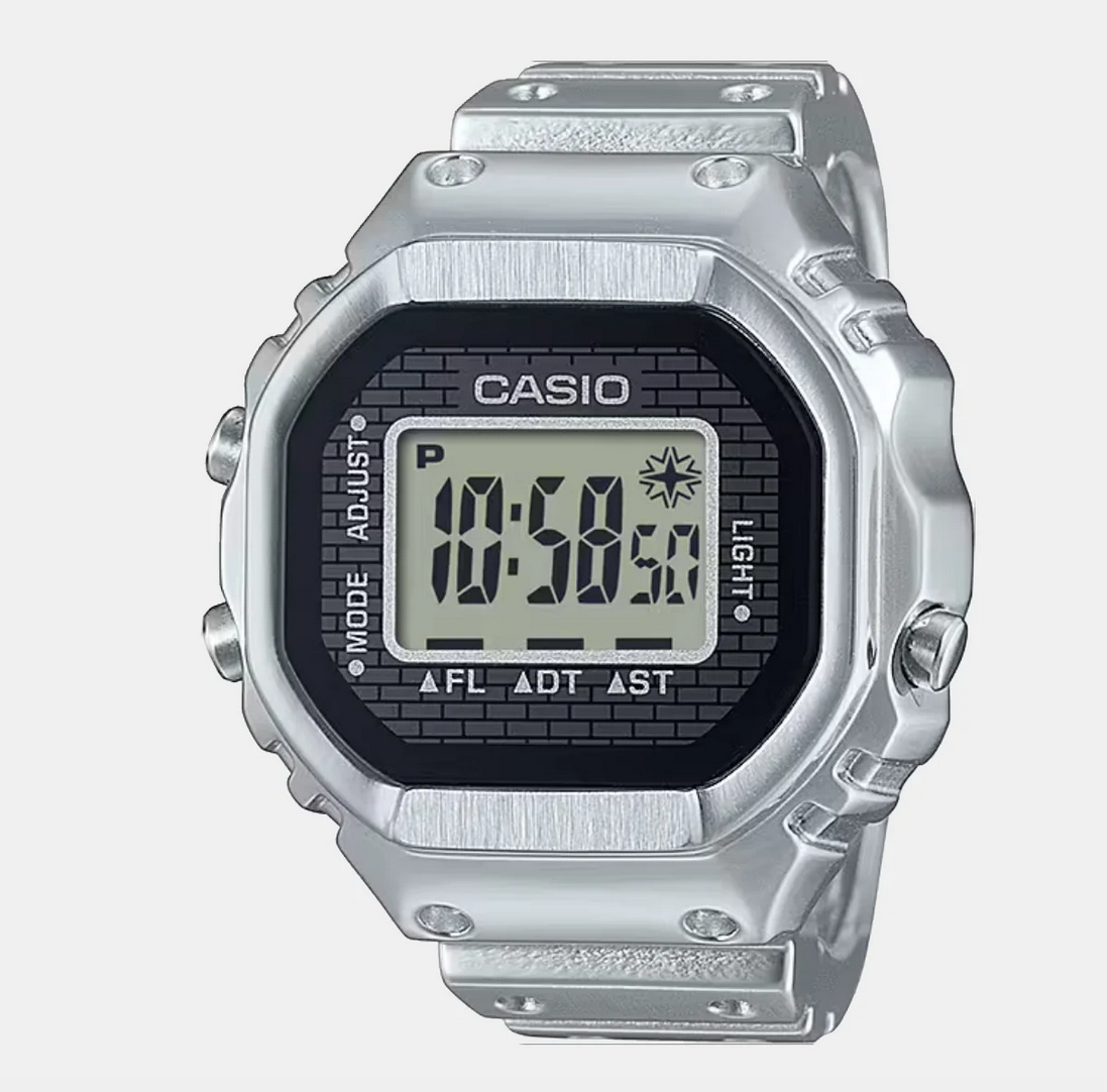 50th Anniversary Unisex Quartz Black Dial Digital Stainless Steel Ring Watch CRW-001-1DR