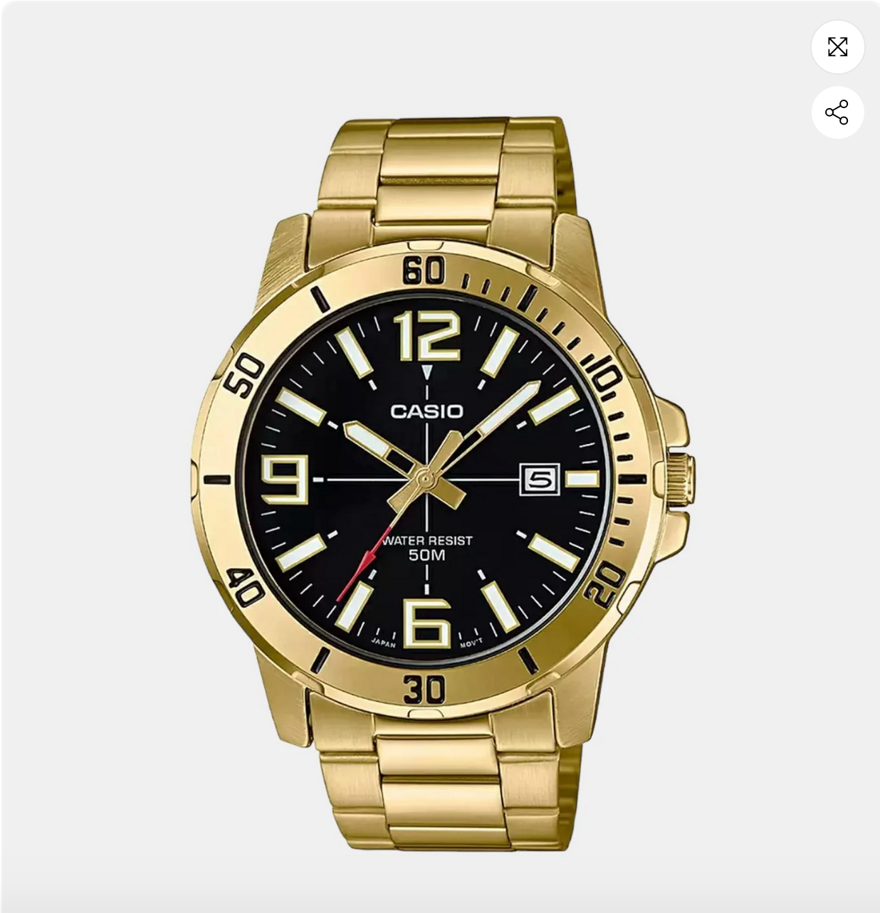 Enticer Men's Analog Stainless Steel Watch  - MTP-VD01G-1BVUDF