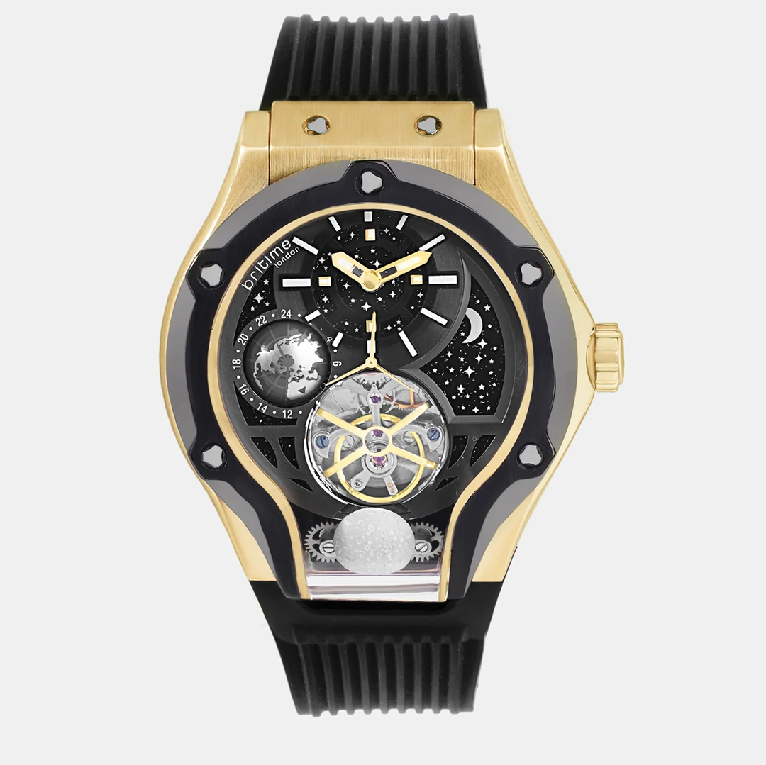 Men Automatic Black Dial Analog Silicone Watch 777-P40406