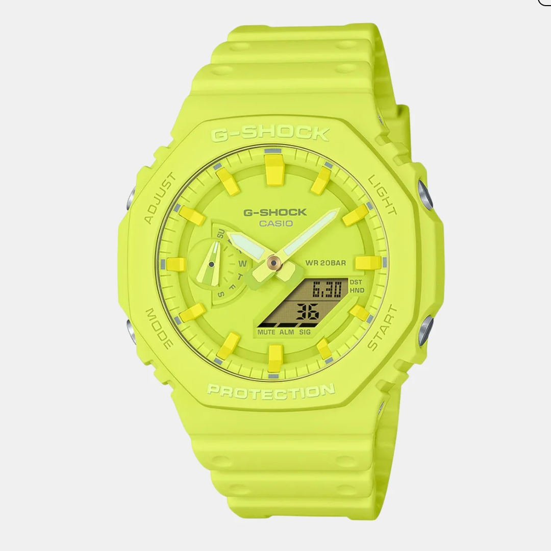 G-Shock Men Quartz Yellow Dial Analog-Digital Resin Watch G1523