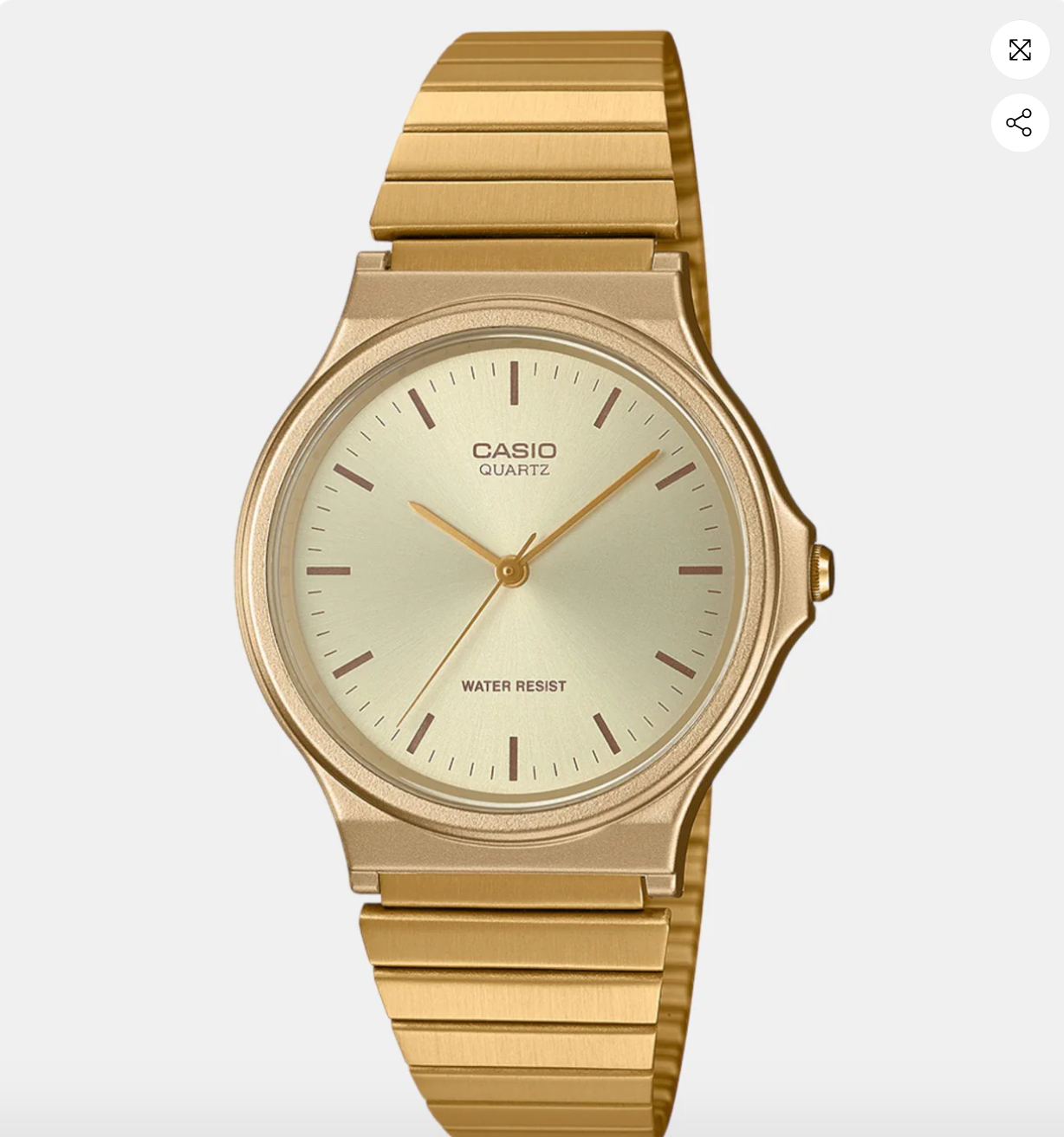 Youth Unisex Quartz Gold Dial Analog Stainless Steel Watch MQ-24G-9EDF