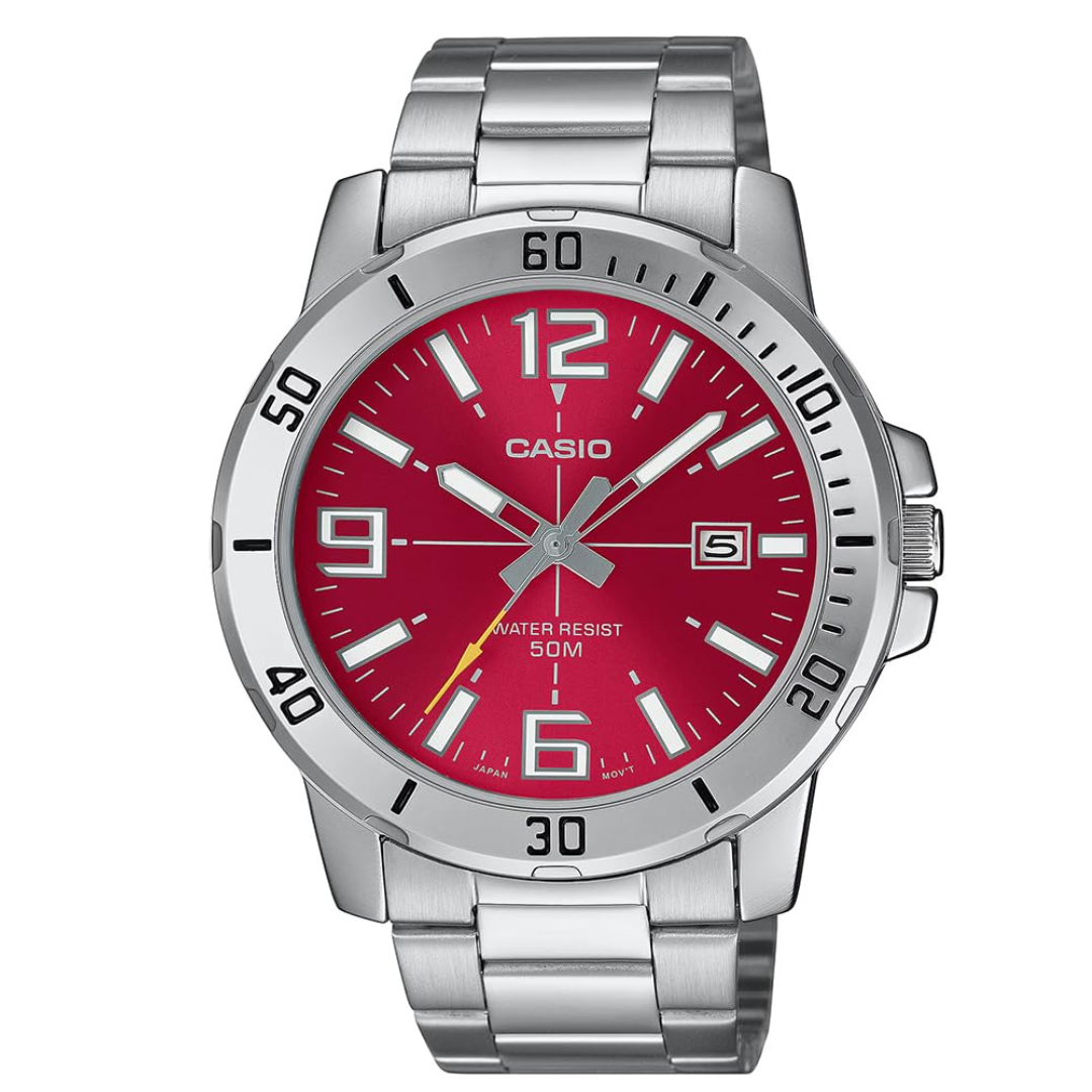 Casio Enticer Men MTP-VD01D-4BVUDF Analog Red Dial Men