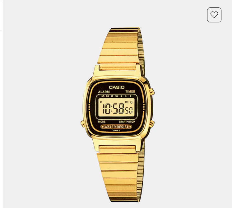 Vintage Women Quartz Black Dial Digital Stainless Steel Watch D124