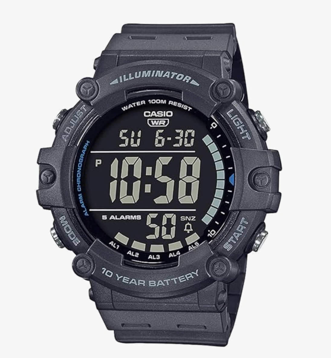 Casio Youth Series Digital Black Dial Men AE-1500WH-8BVDF