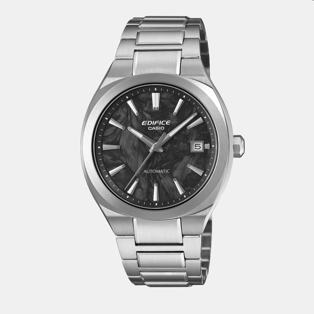 Edifice Men Quartz Black Dial Analog Stainless Steel Watch ED704