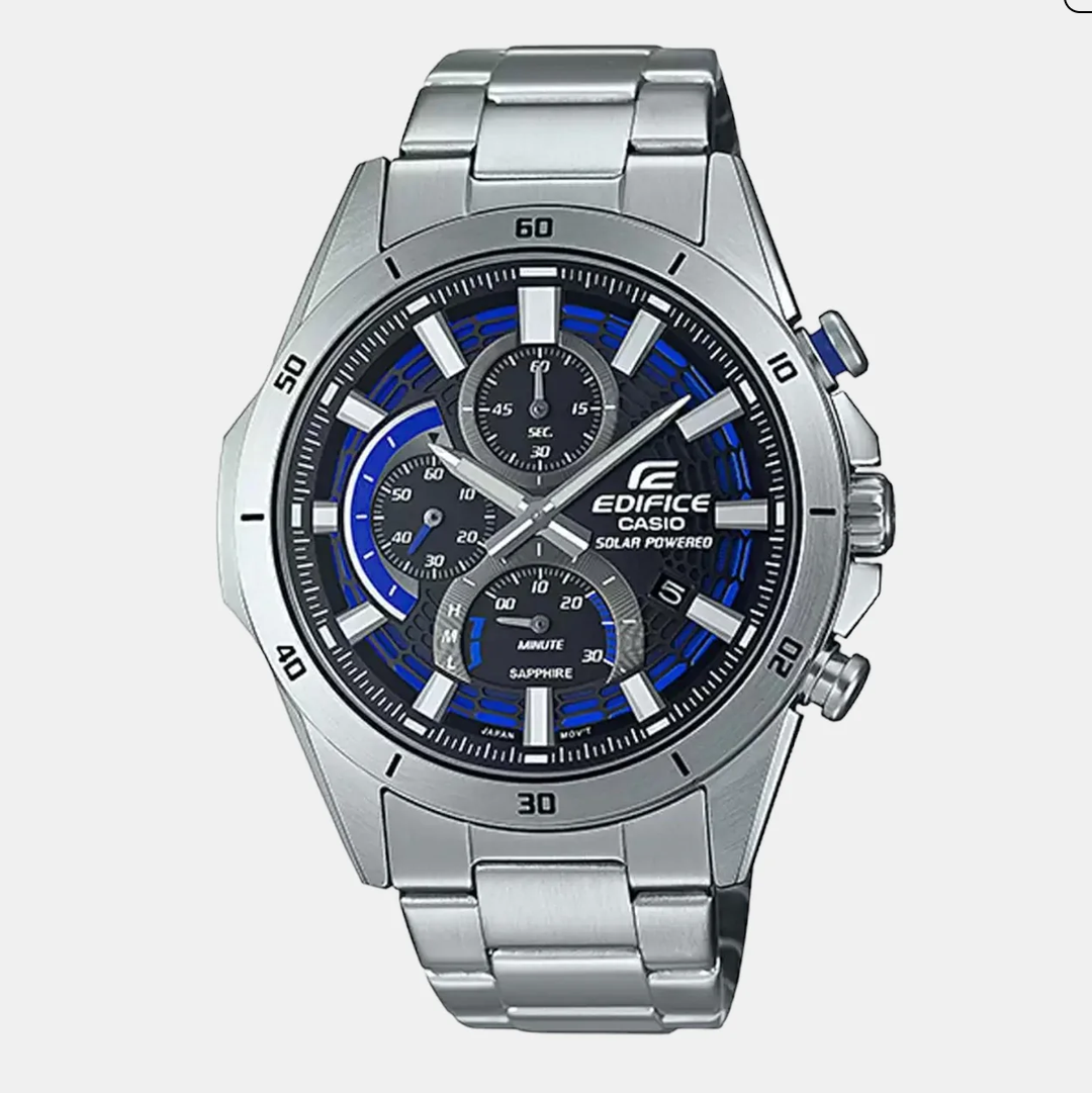 Edifice Men Quartz Multicolour Dial Chronograph Stainless Steel Watch EX538