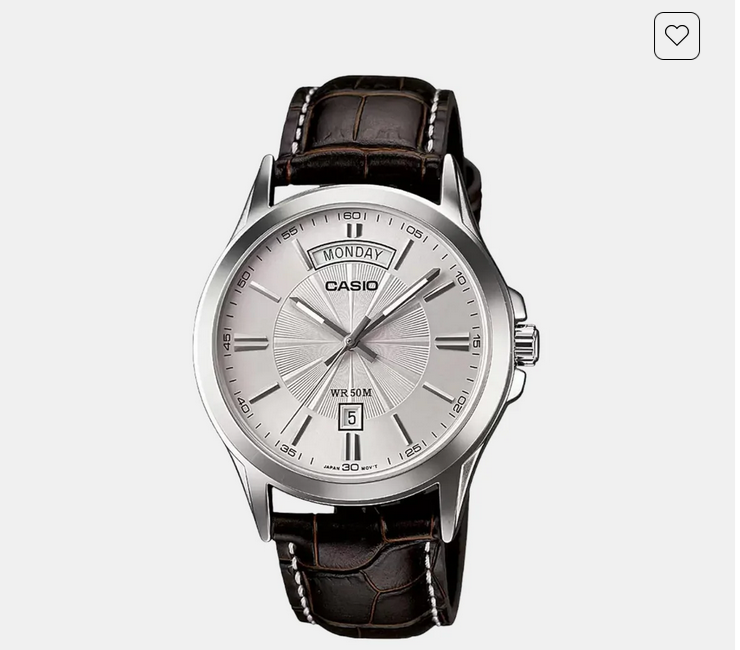 Enticer Men Quartz White Dial Analog Leather Watch A845
