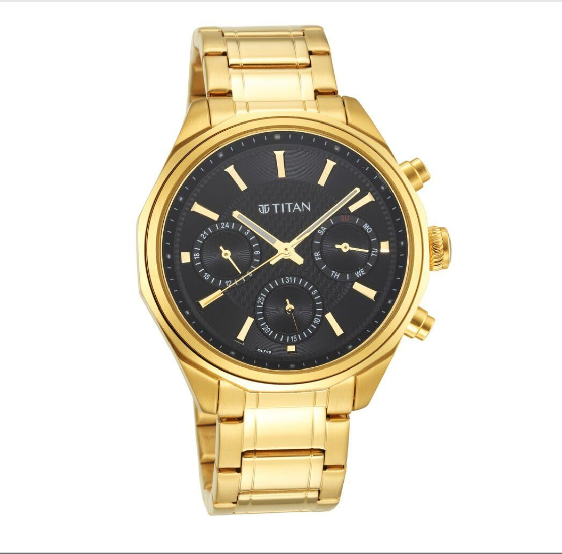 Titan Regalia Opulent Silver Dial Quartz Multifunction Stainless Steel Strap watch for Men