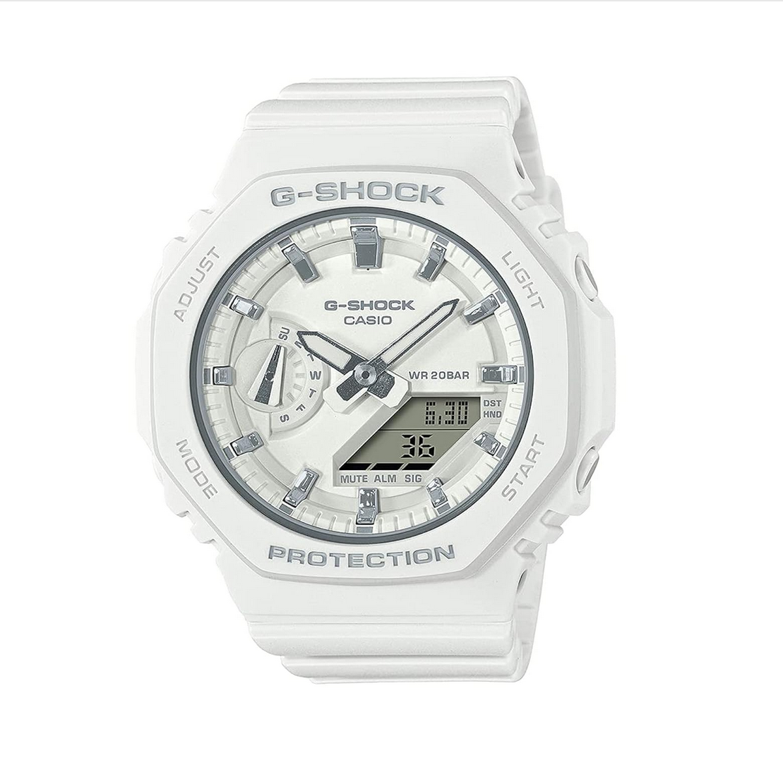G-SHOCK Women White Dial White Resin Strap Analog-Digital Watch - For Women -GMA-S2100-7ADR