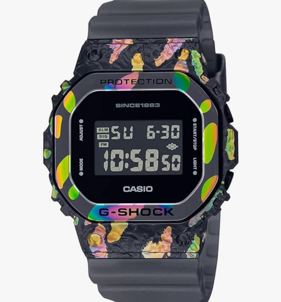 Casio G-Shock GM-5640GEM-1DR Multi-Coloured IP Digital Dial Translucent Resin Strap Men's Watch Shock Resistant Limited Edition