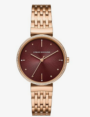 Armani Exchange Women Maroon Bracelet Style Straps Analogue Watch