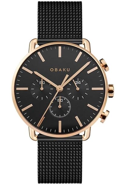 Obaku Havn-Night Analog Black Dial Men's Watch