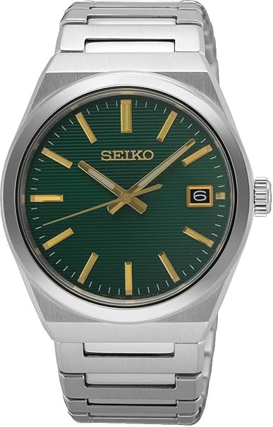 Seiko Essential Time (38.9mm) Forest Green Dial/Stainless Steel Bracelet