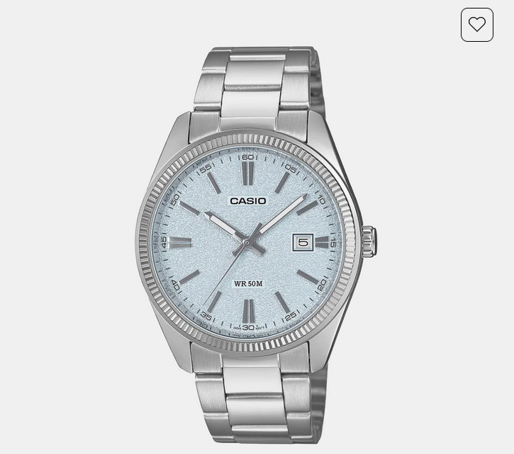 Men Quartz Blue Dial Analog Steel Watch MTP-1302DA-2A2V A2486 A2486