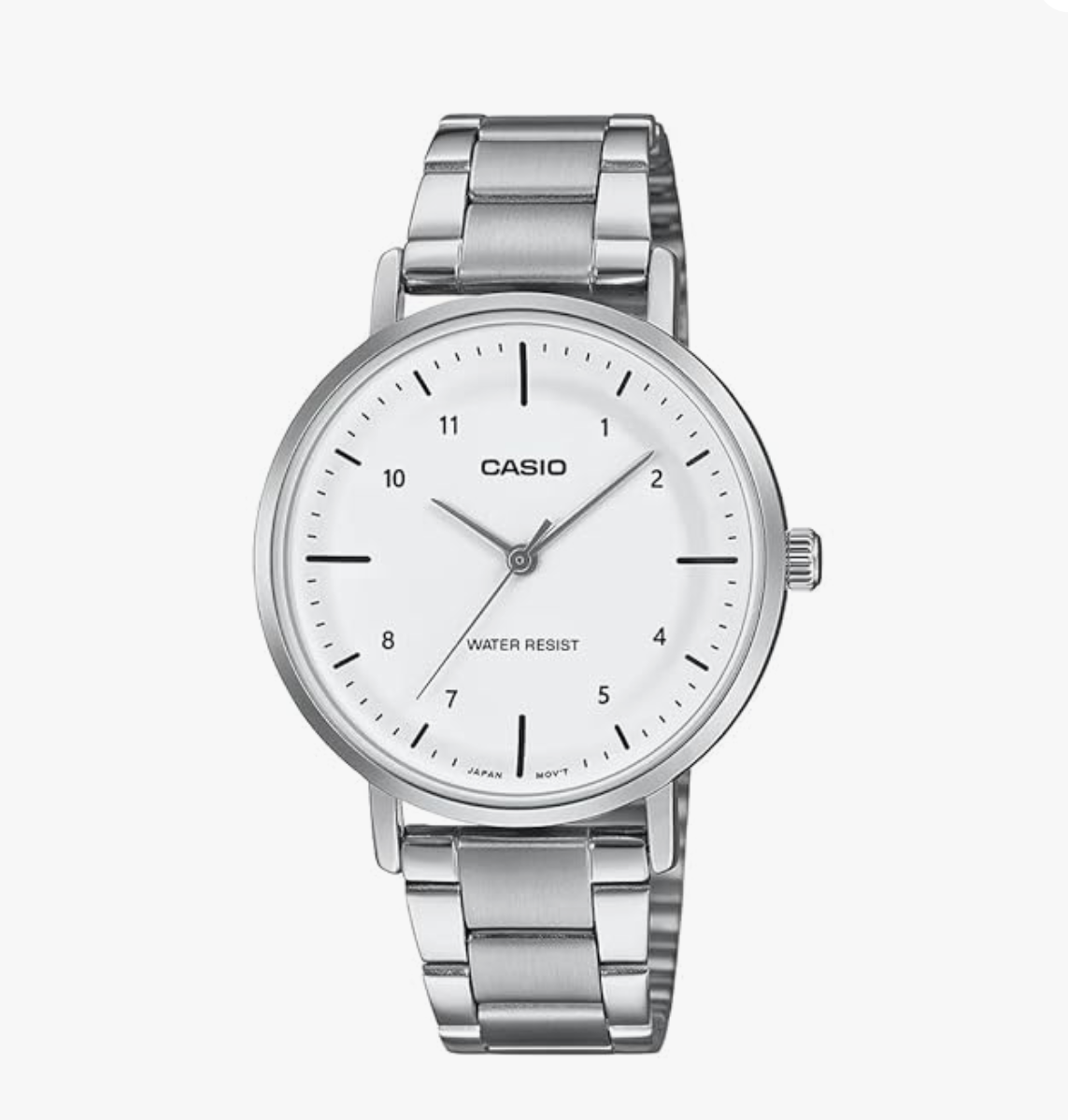 Casio Enticer Ladies LTP-VT03D-7BDF Analog White Dial Women