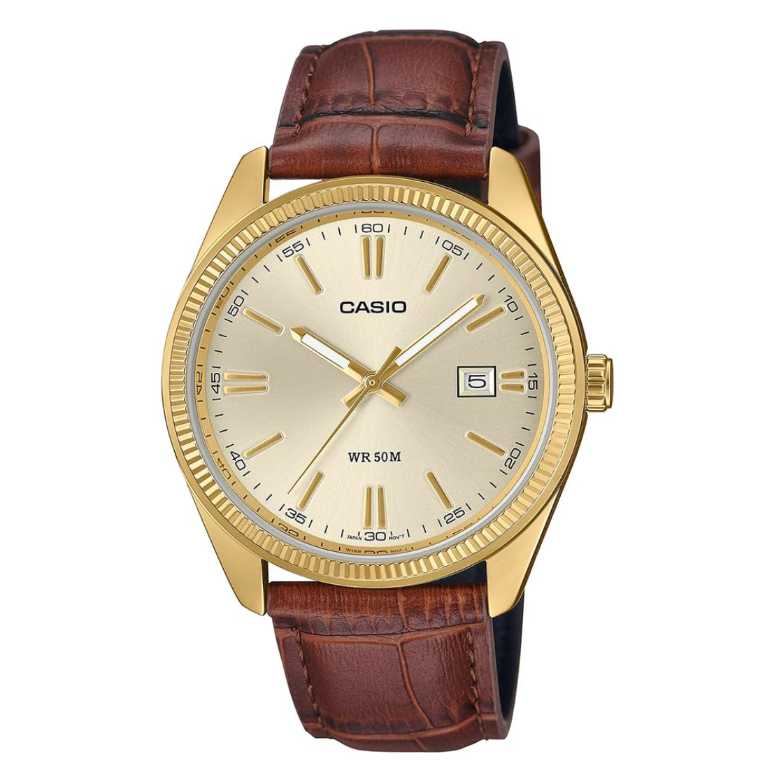 Casio Enticer Men MTP-1302PGL-9AVEF Analog Gold Dial Men (A2396)