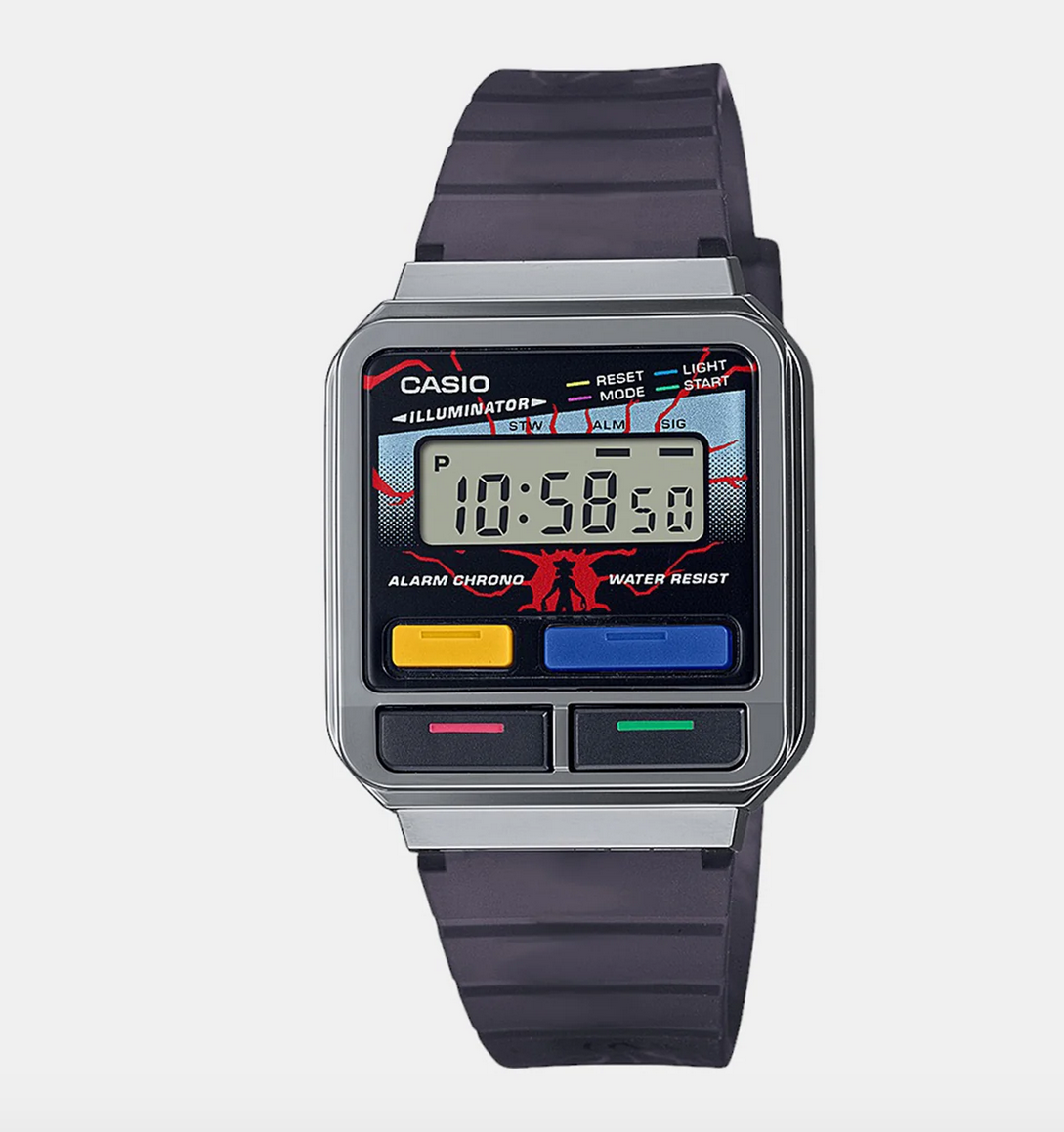 Vintage Unisex Quartz Black Dial Digital Resin Watch