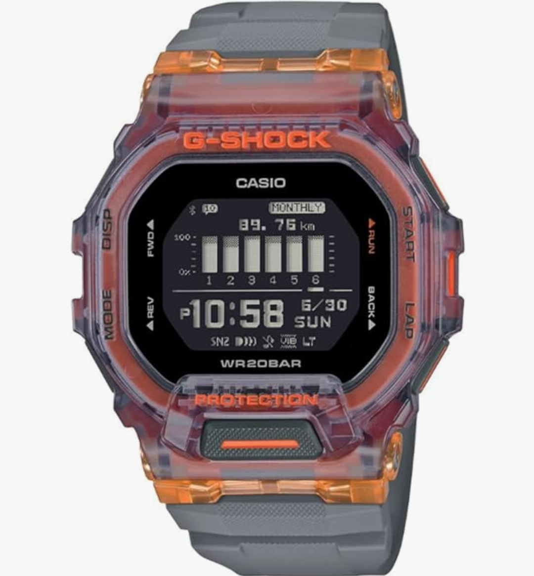Casio G-Shock GBD-200SM-1A5DR Digital Dial Multi-Coloured Resin Strap Men's Watch Bluetooth Workout Tracking G1195