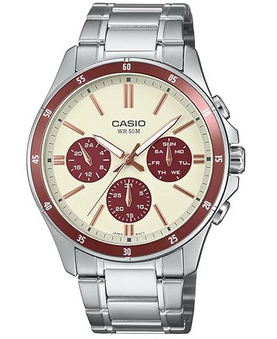 Casio Enticer Men MTP-1374D-5A2VDF Analog Cream Dial Men