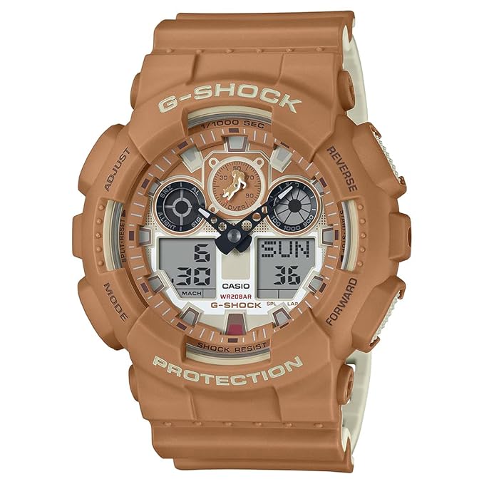 G-Shock GA-100SHB-5ADR Analog-Digital Orange Dial Men